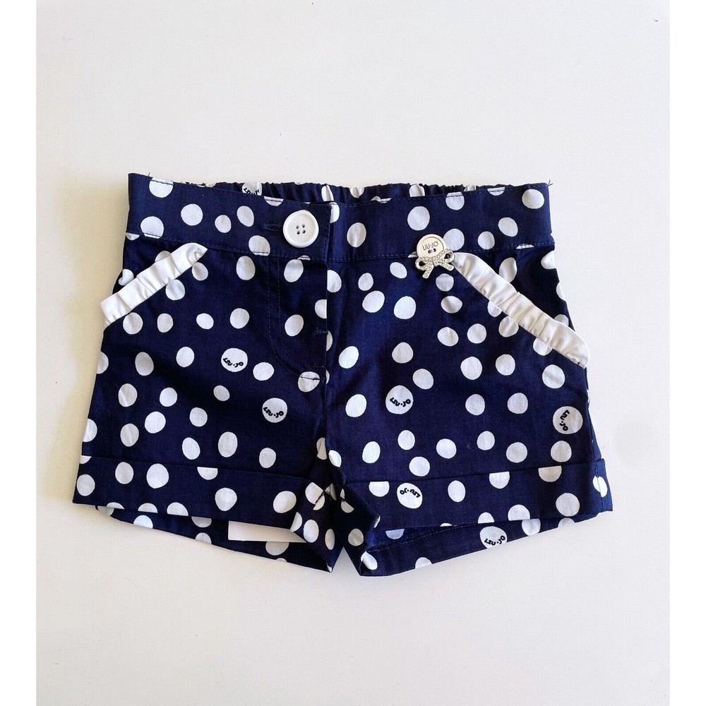 LIU JO Polka Dot Shorts 6Months Navy White Designer